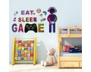 Eat Sleep Game Wall Decal 